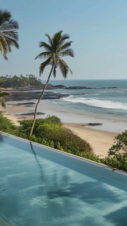 India wallpaper, landscape, sea, background for mobile wallpaper (vertical)