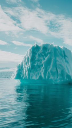 glacier wallpaper, scenic, sky, background for mobile wallpaper (vertical)