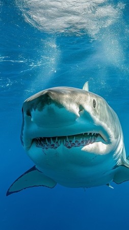 white shark wallpaper, diving tourism, HD wallpaper, background for mobile wallpaper (vertical)