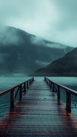 Norway wallpaper, water, lake, background for mobile wallpaper (vertical)