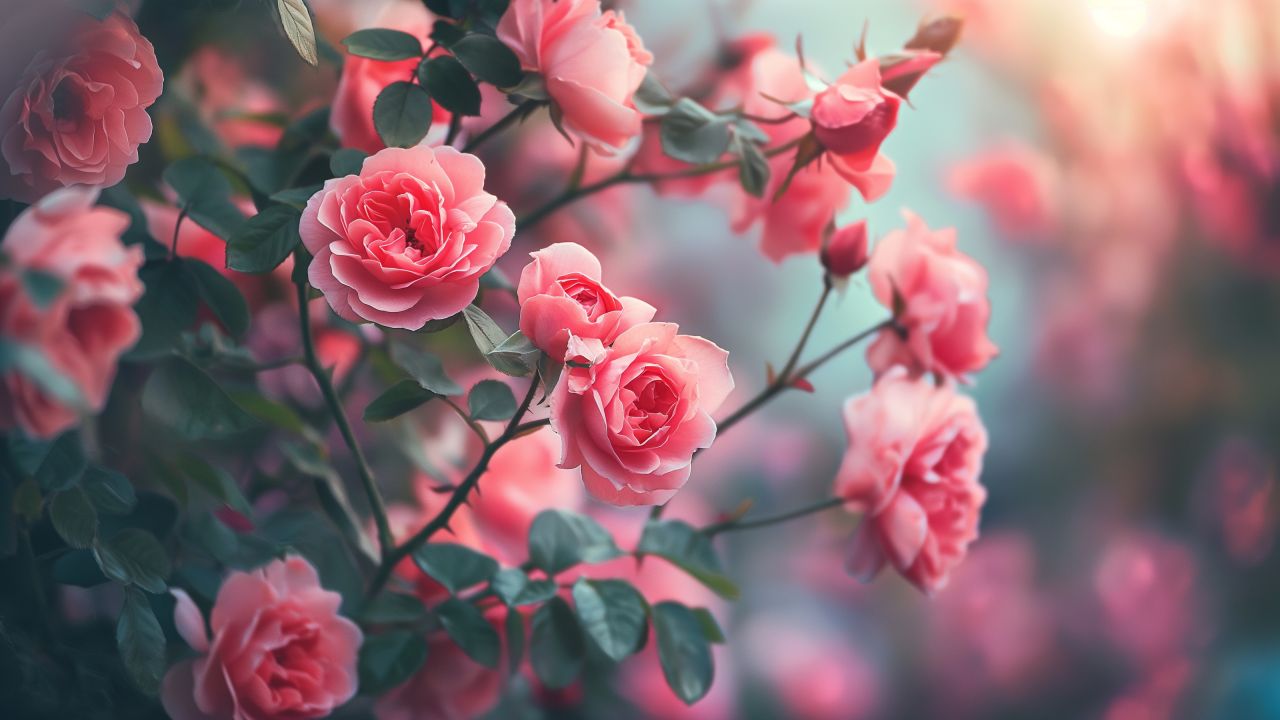 rose wallpaper, spring, vibrant, background for desktop wallpaper (horizontal)