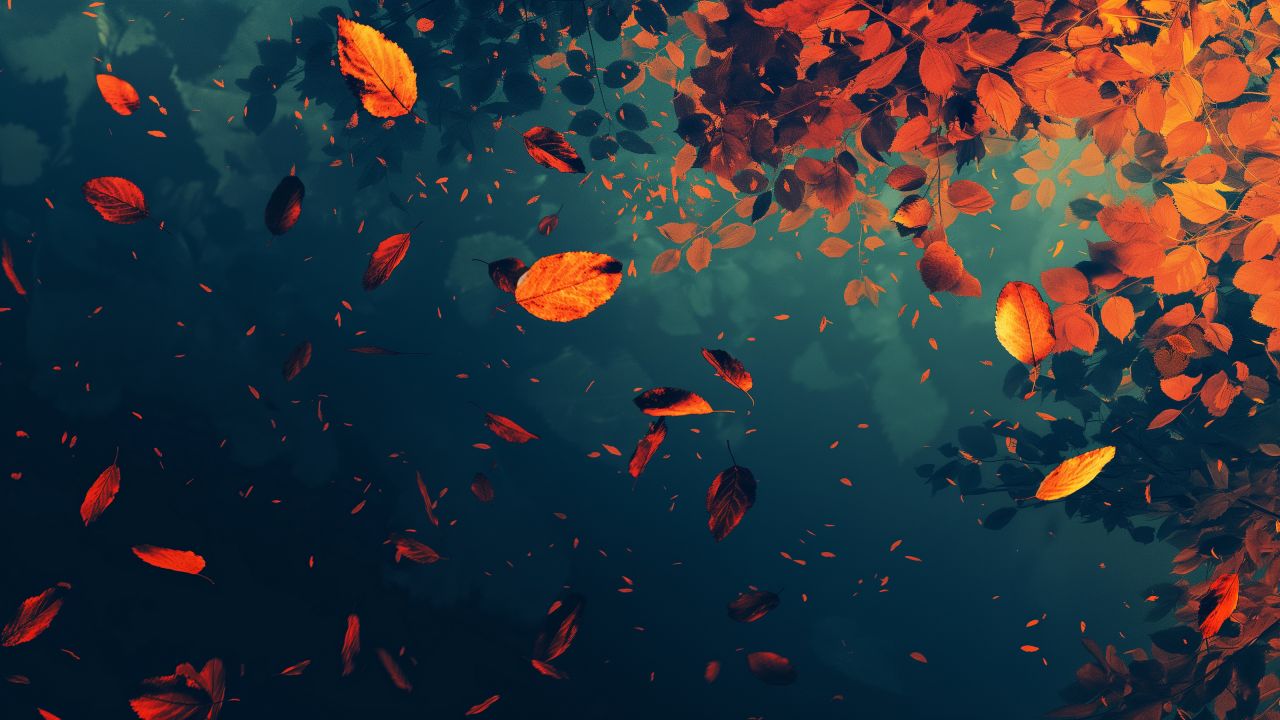 autumn leaves falling