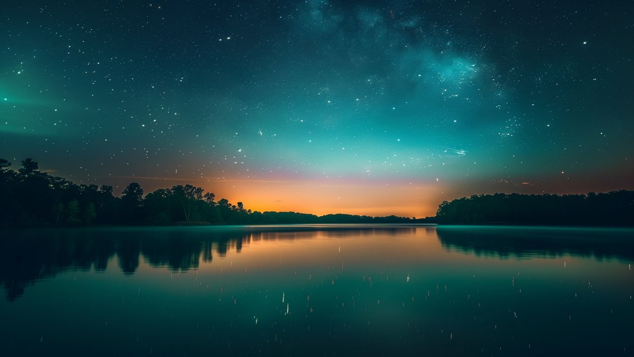 Lake Aurora wallpaper, Florida landscape, celestial sky, background for desktop wallpaper (horizontal)