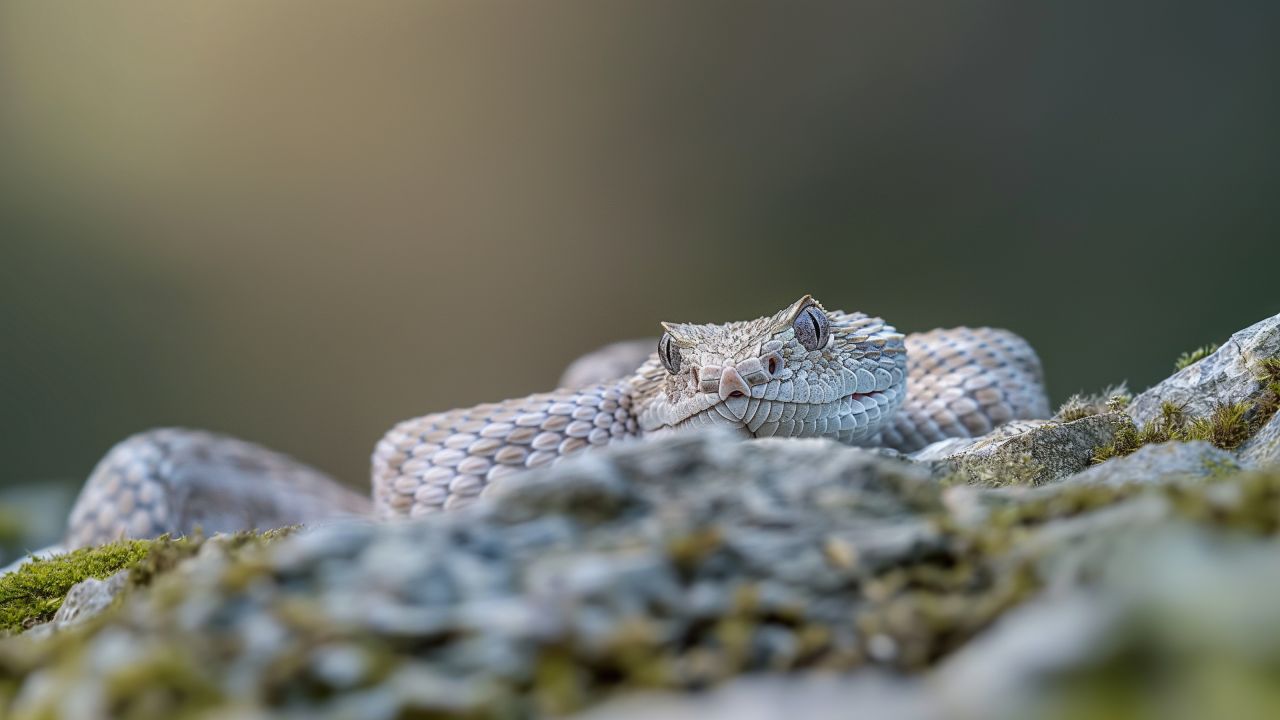 Horned viper wallpaper, snake, Albania, background for desktop wallpaper (horizontal)