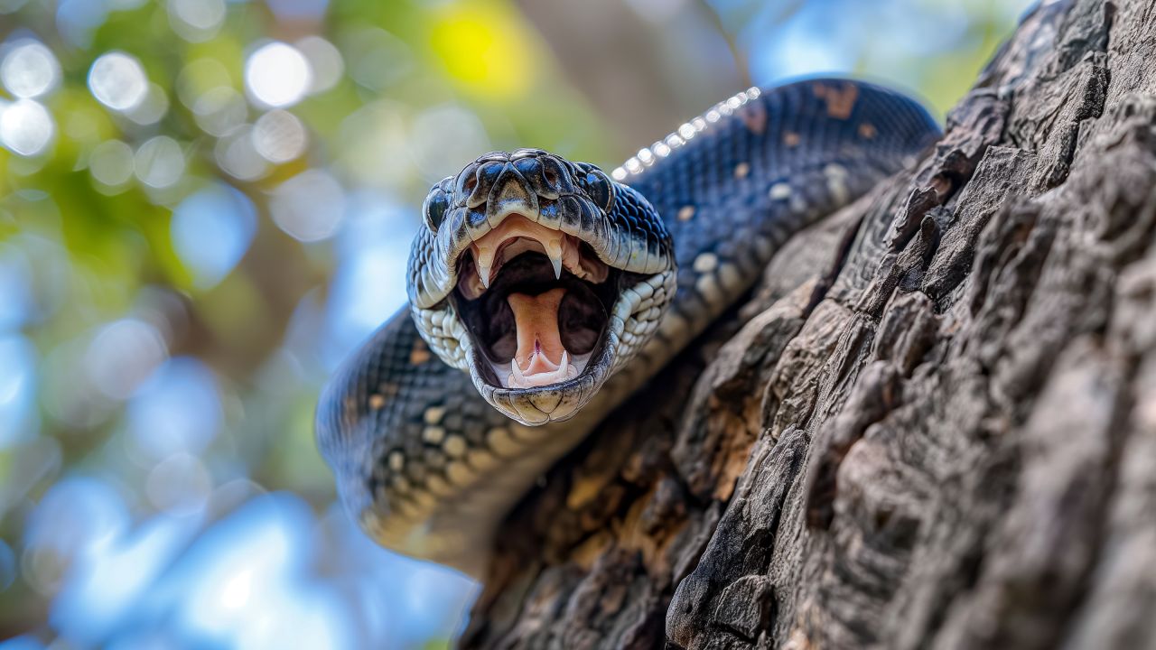 Coastal carpet python wallpaper, snake, Australia, background for desktop wallpaper (horizontal)