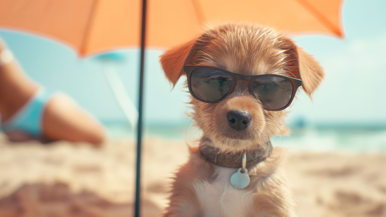 Dog wallpaper, summer, pet, background for desktop wallpaper (horizontal)