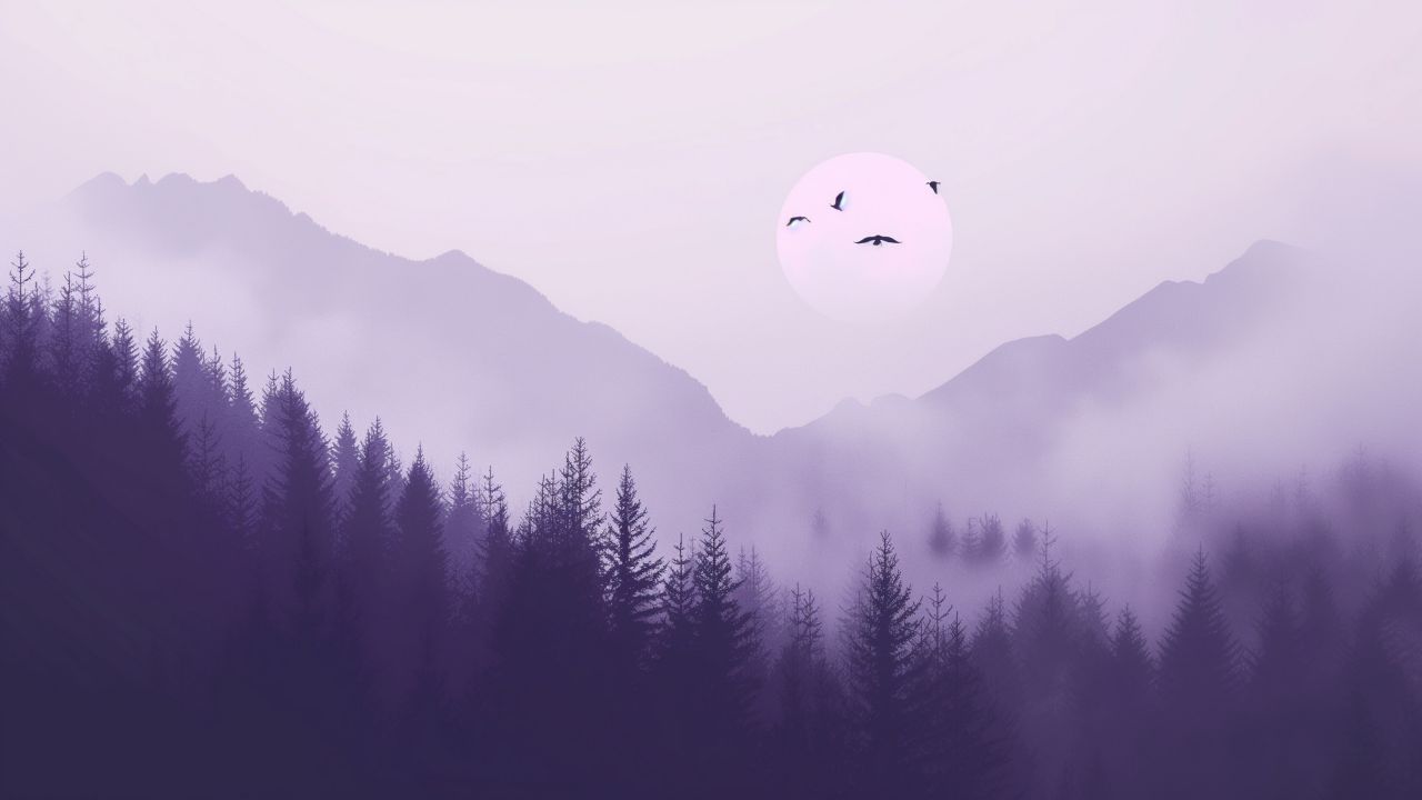 forest wallpaper, mountains, nature, background for desktop wallpaper (horizontal)