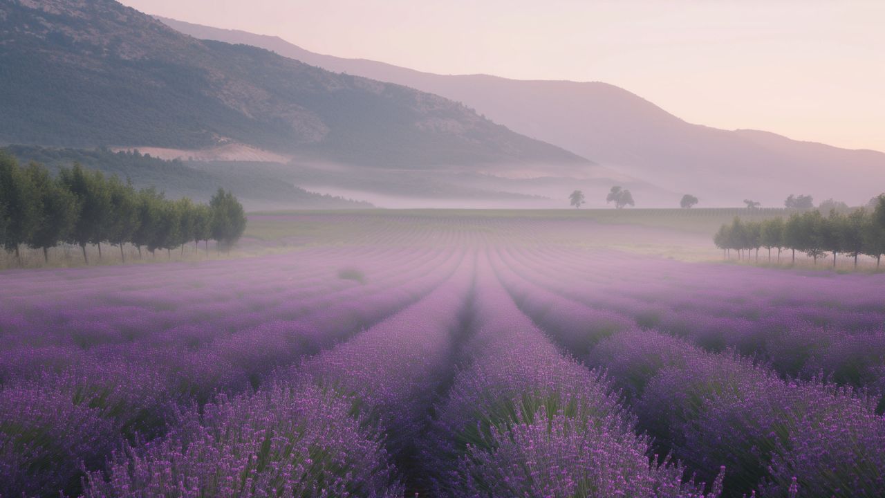 lavender wallpaper, mountain, Europe, background for desktop wallpaper (horizontal)