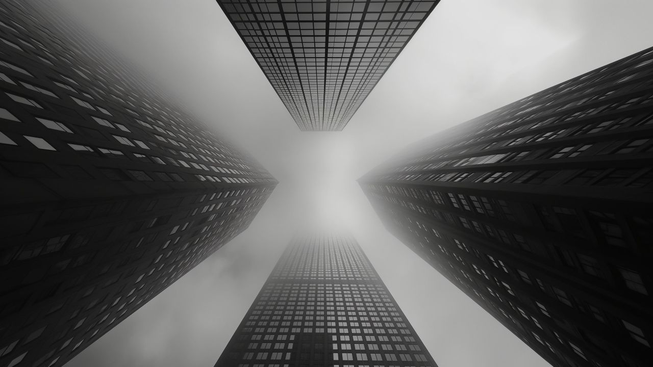 skyscraper wallpaper, city view, architecture, background for desktop wallpaper (horizontal)