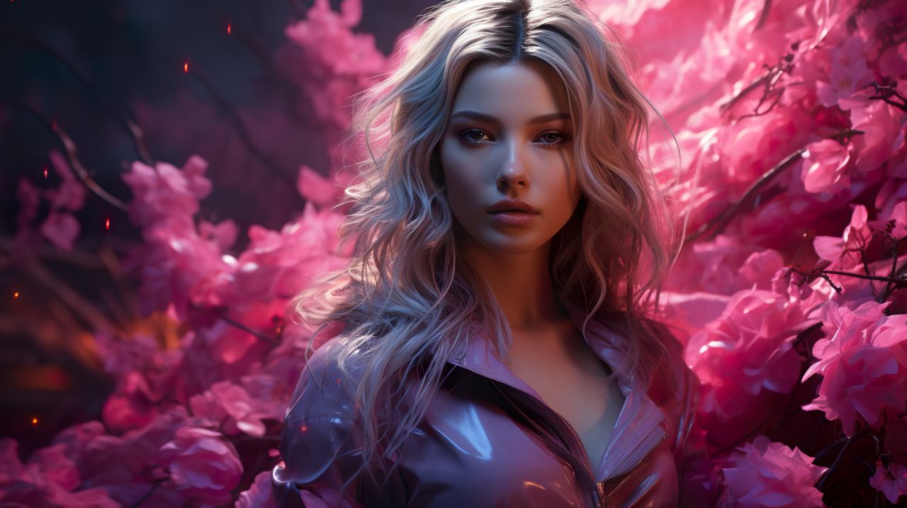 girl wallpaper, blonde, 4K, background for desktop wallpaper (horizontal)