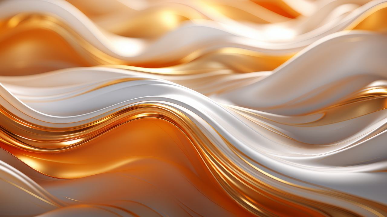 iPhone 15 wallpaper, tech, golden waves, background for desktop wallpaper (horizontal)