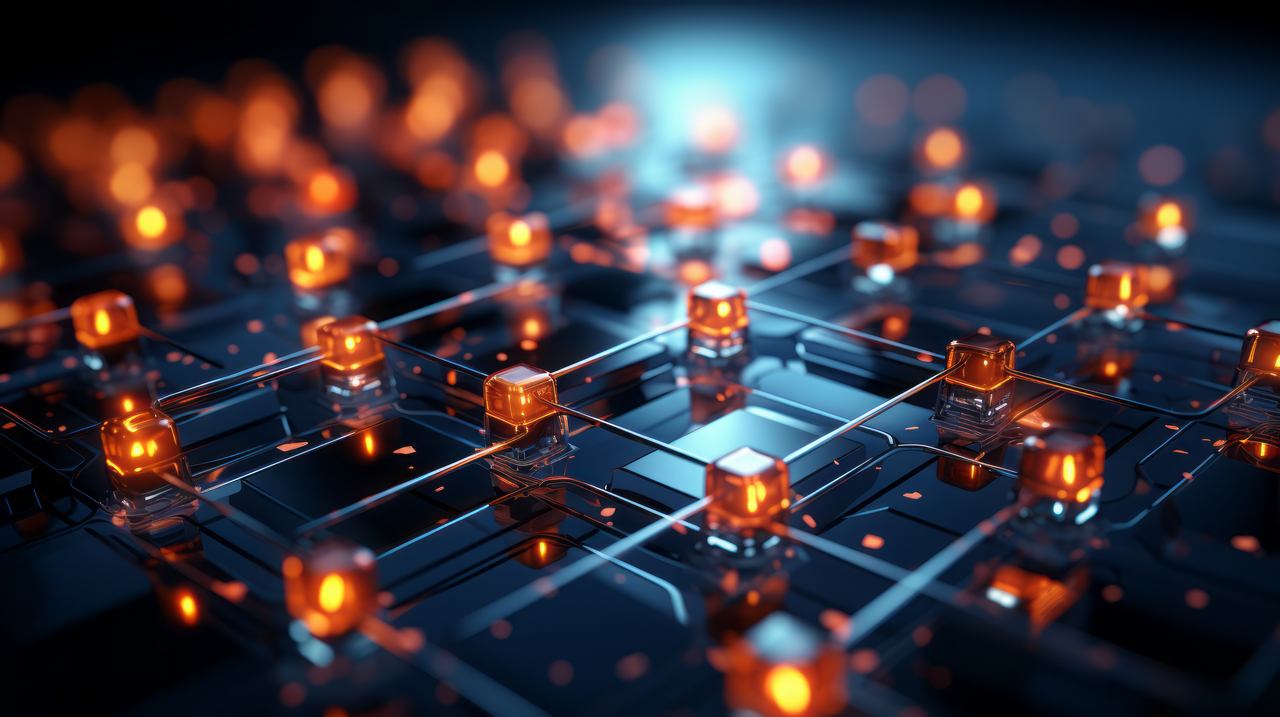 quantum wallpaper, high-tech, sleek design, background for desktop wallpaper (horizontal)