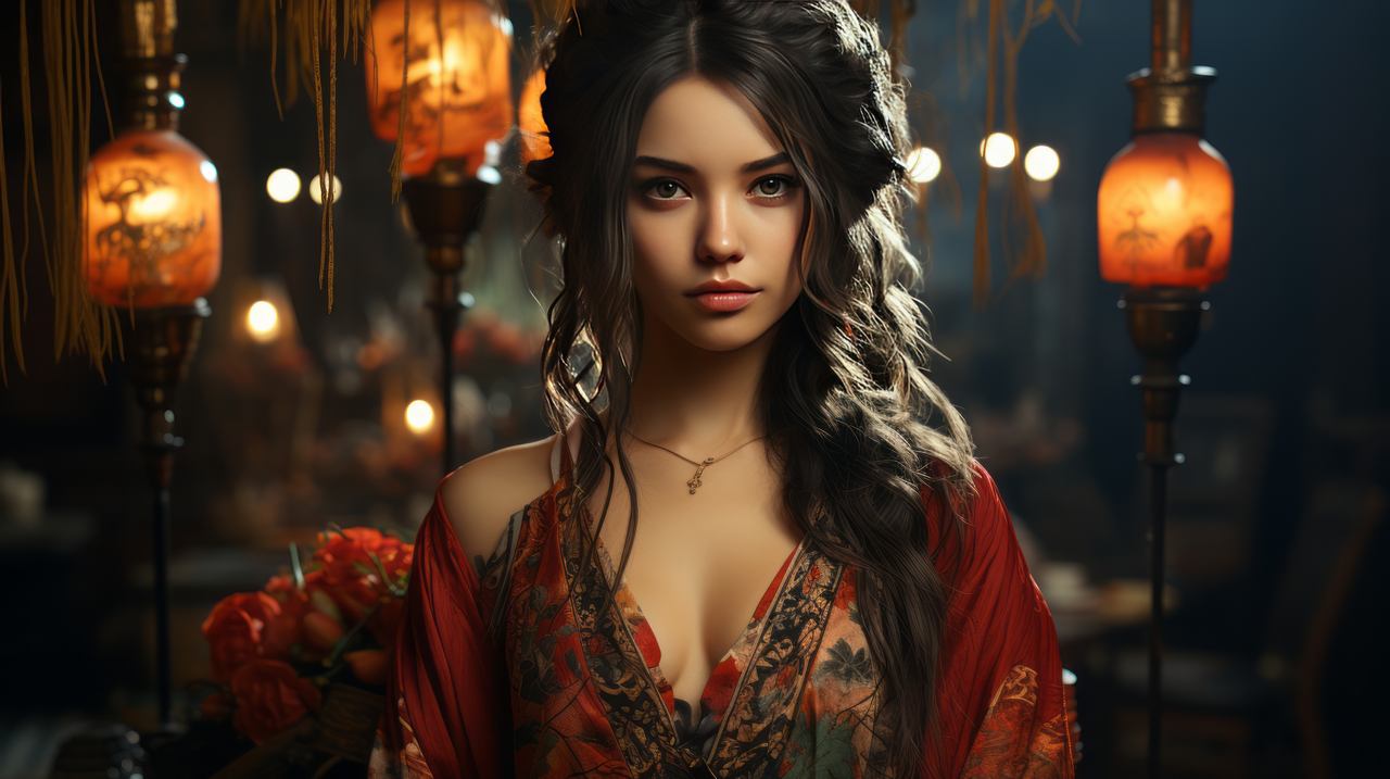 anime girl wallpaper, fantasy warrior, epic battle, background for desktop wallpaper (horizontal)