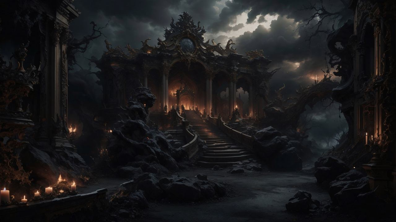 forest wallpaper, haunted, dark, background for desktop wallpaper (horizontal)