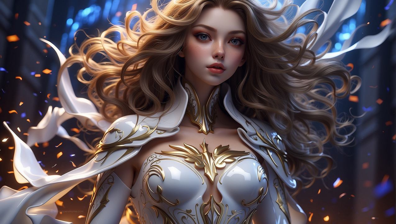 anime girl wallpaper, princess, fantasy character, background for desktop wallpaper (horizontal)