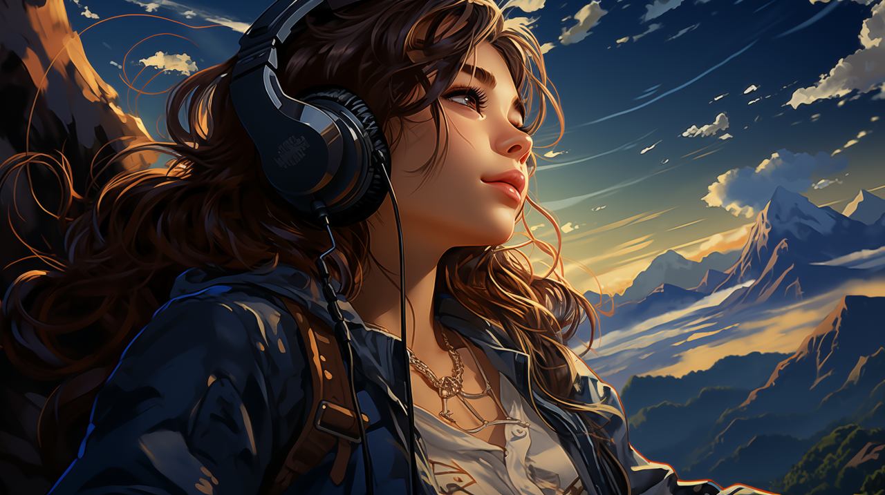 Anime Girl wallpaper, cute character, stylish outfit, background for desktop wallpaper (horizontal)