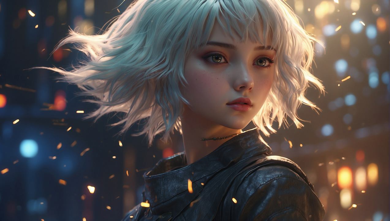 anime girl wallpaper, cute character, kawaii aesthetic, background for desktop wallpaper (horizontal)