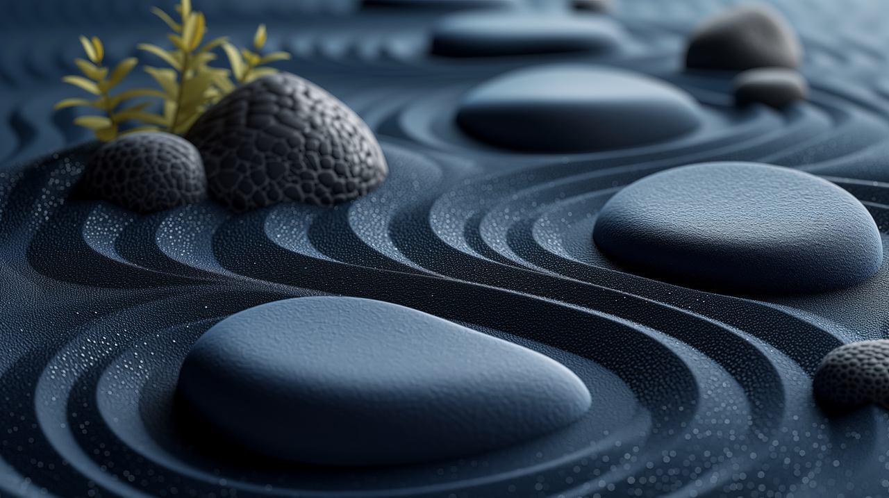 zen wallpaper, indoor plants, minimalist design, background for desktop wallpaper (horizontal)