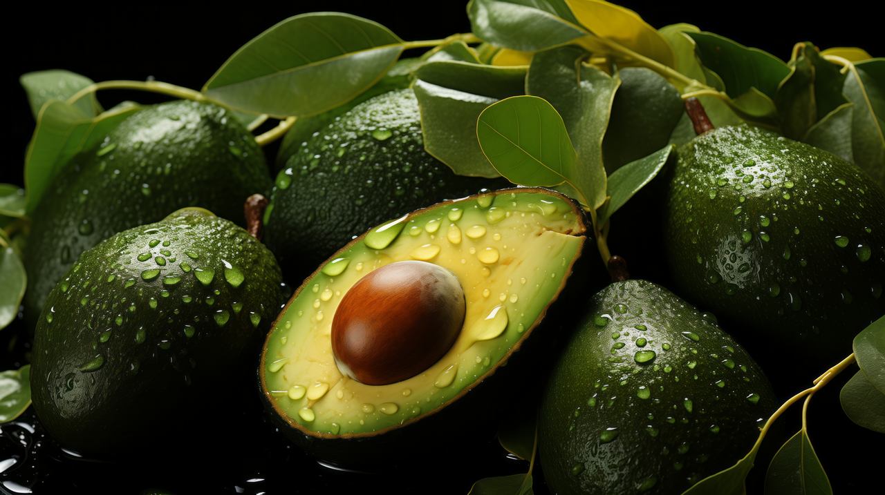 avocado wallpaper, green fruit, fresh, background for desktop wallpaper (horizontal)
