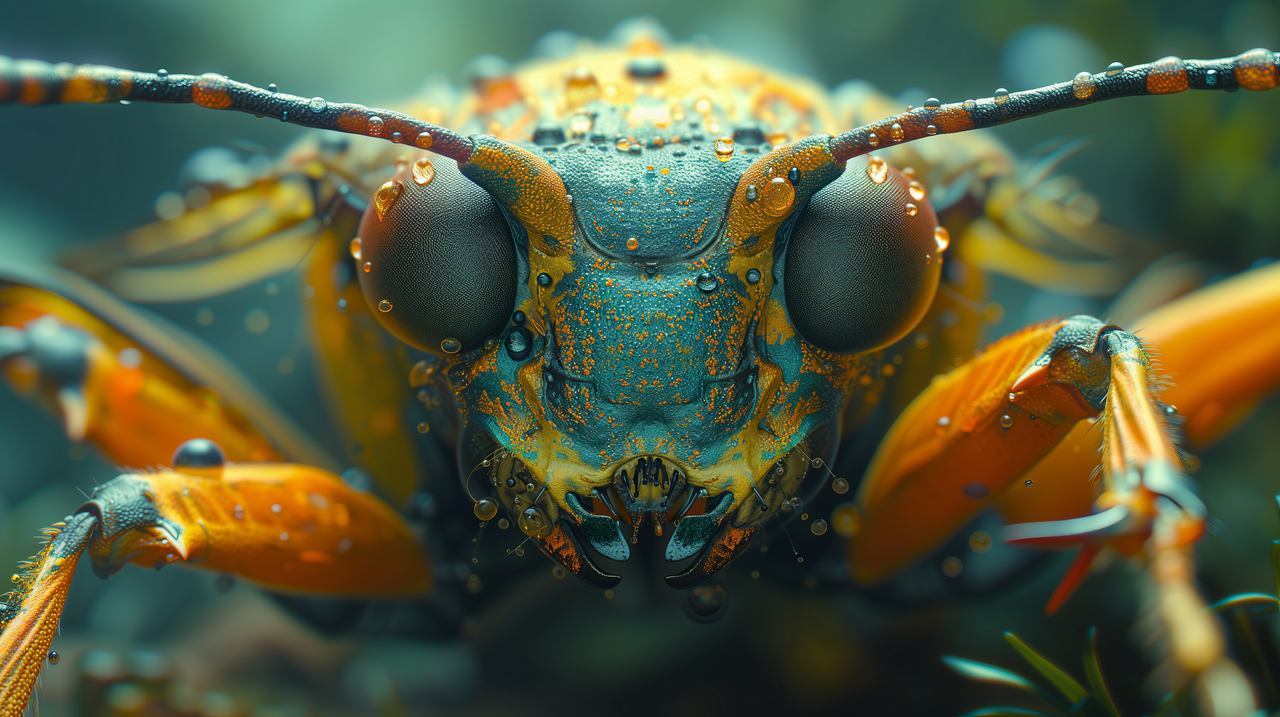 grasshopper wallpaper, close-up, detailed, background for desktop wallpaper (horizontal)