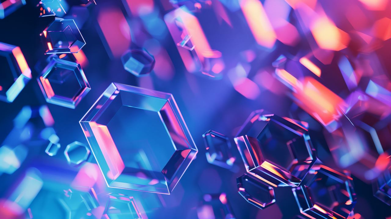 iPhone 16 wallpaper, geometric pattern, purple, background for desktop wallpaper (horizontal)