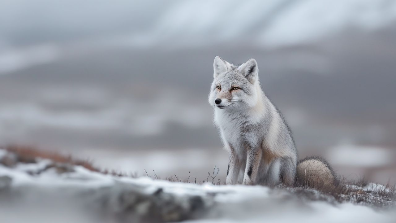 arctic wallpaper, young, adorable, background for desktop wallpaper (horizontal)
