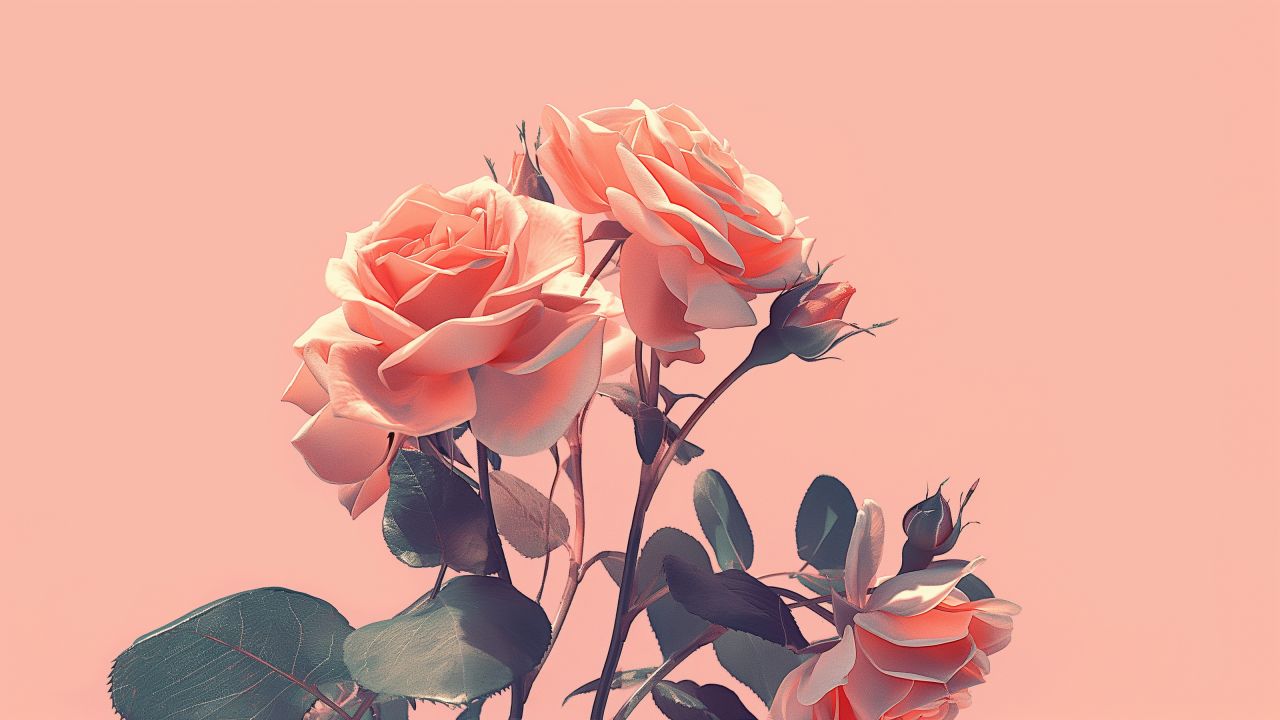 rose wallpaper, romantic, flower, background for desktop wallpaper (horizontal)