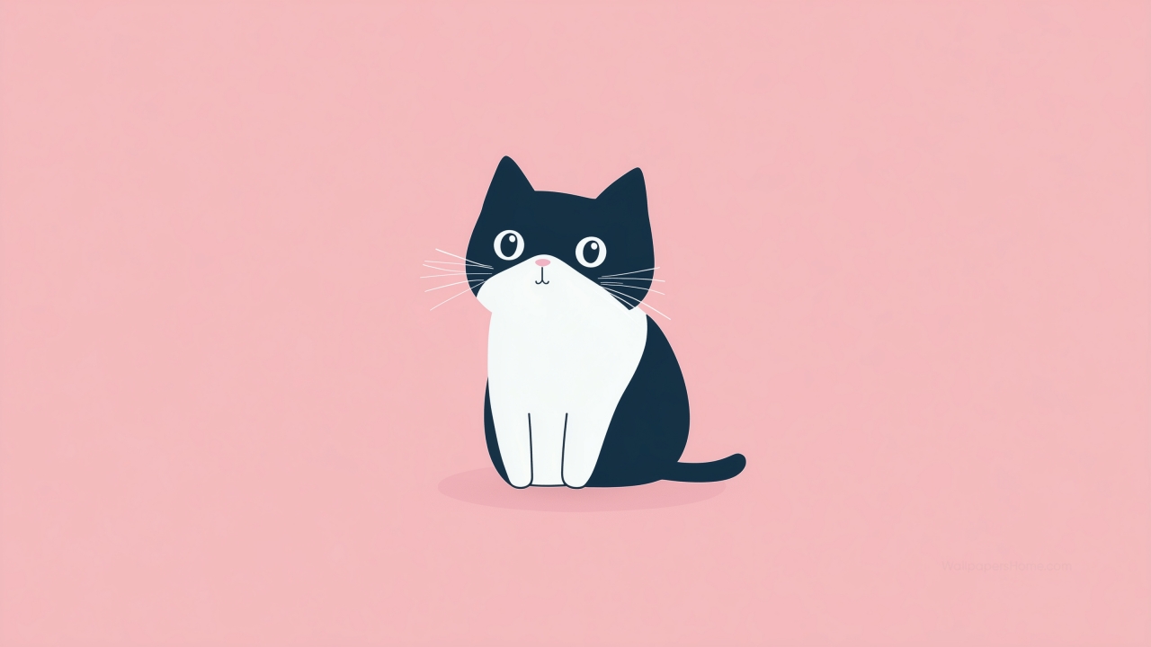 kitten wallpaper, minimalist, sweet, background for desktop wallpaper (horizontal)