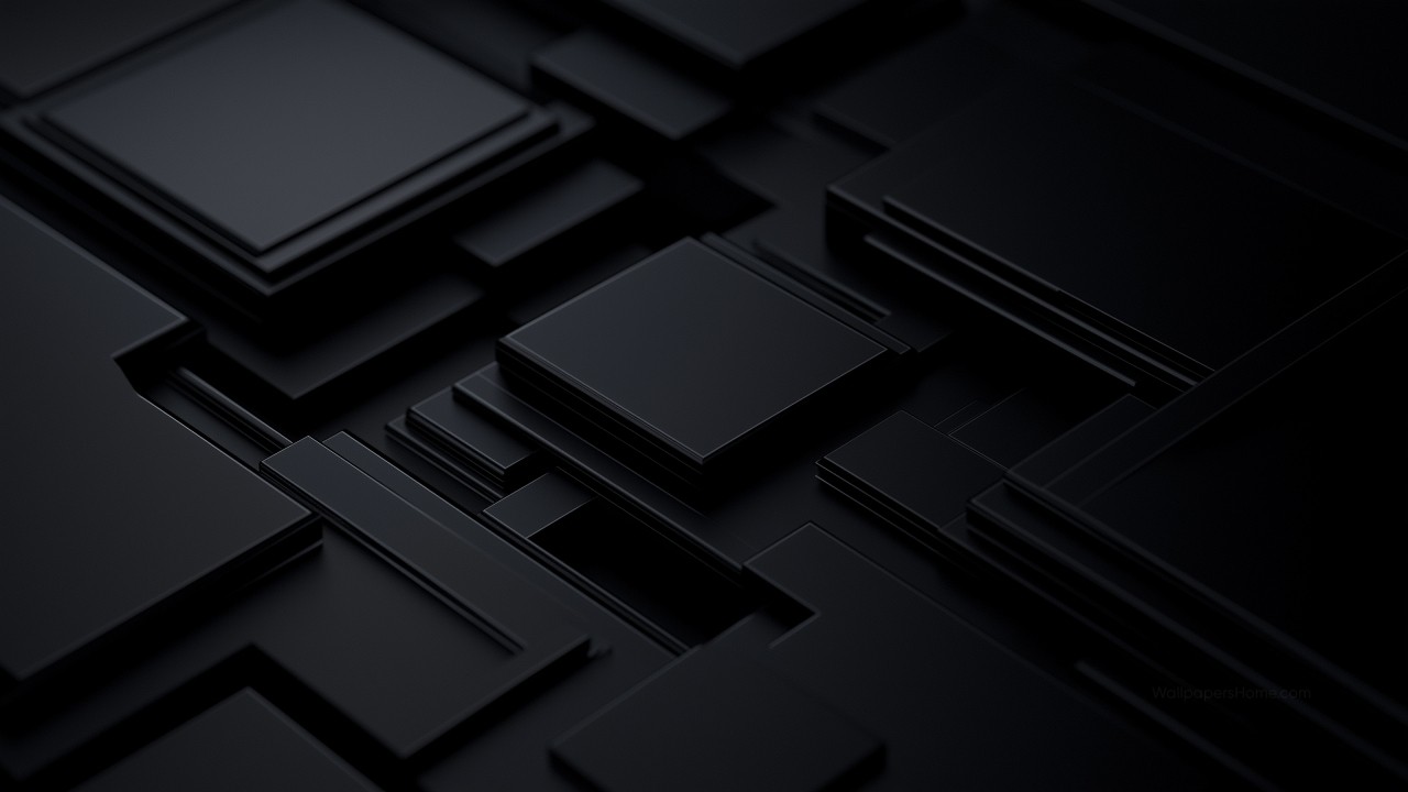 dark abstract wallpaper, sleek modern, geometric shapes, background for desktop wallpaper (horizontal)