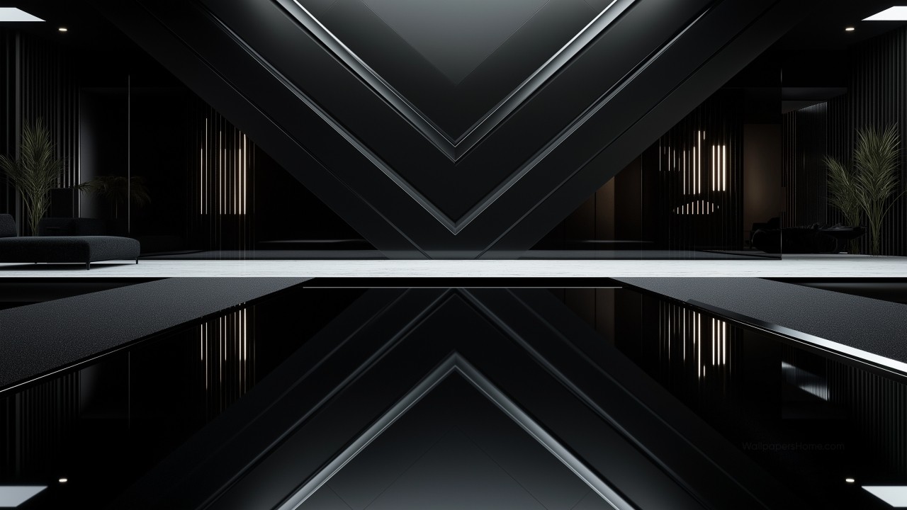 dark abstract wallpaper, sleek lines, geometric patterns, background for desktop wallpaper (horizontal)