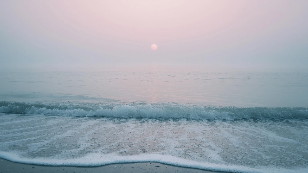 4k beach wallpaper, tranquil waves, gentle surf, background for desktop wallpaper (horizontal)