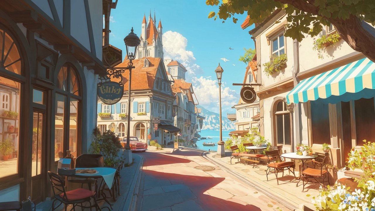 coastal wallpaper, seaside, calming, background for desktop wallpaper (horizontal)