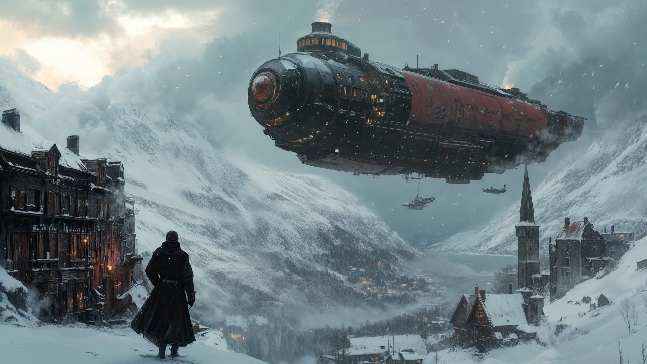 steampunk wallpaper, steam engine, industrial, background for desktop wallpaper (horizontal)