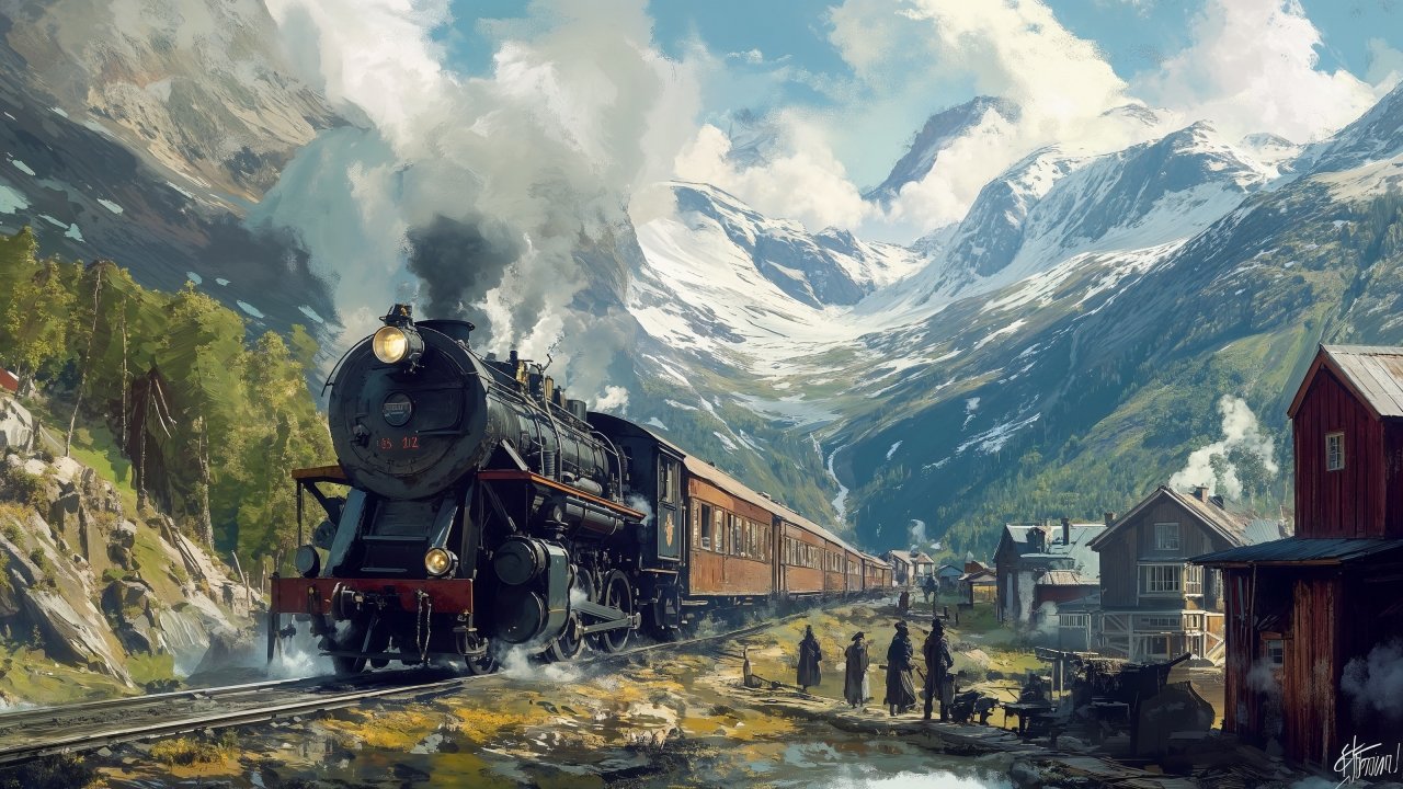 steampunk wallpaper, steam, engine, background for desktop wallpaper (horizontal)