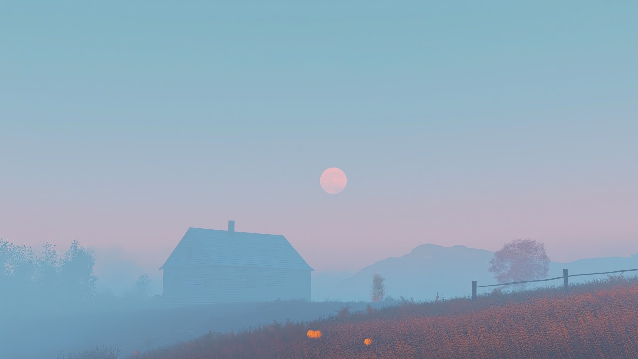 Sky wallpaper, moon, peaceful, background for desktop wallpaper (horizontal)