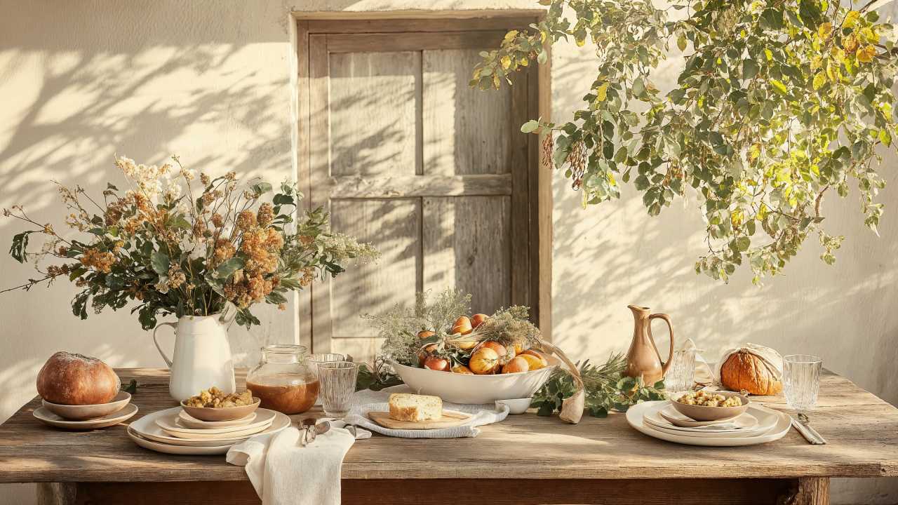 warm beverages wallpaper, autumn leaves, warm drinks, background for desktop wallpaper (horizontal)