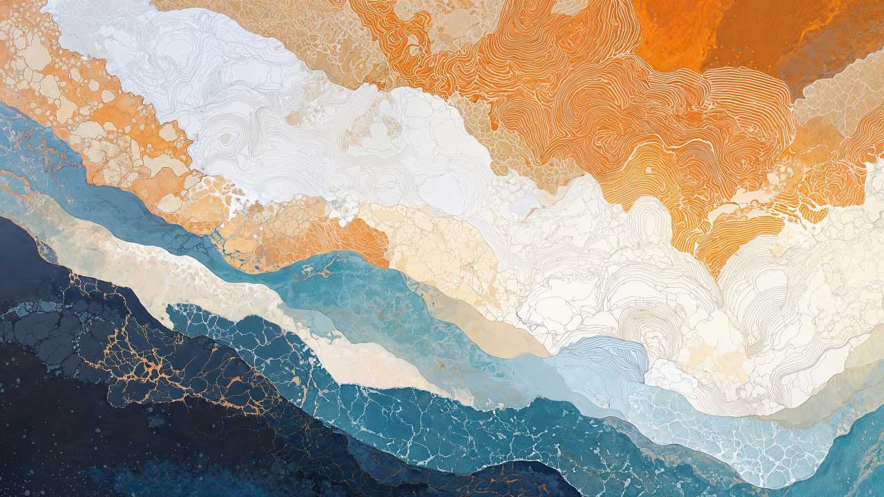 fall art wallpaper, painting, landscape painting, background for desktop wallpaper (horizontal)