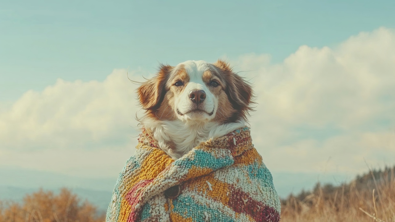 dogs thanksgiving wallpaper, family gathering, holiday pets, background for desktop wallpaper (horizontal)