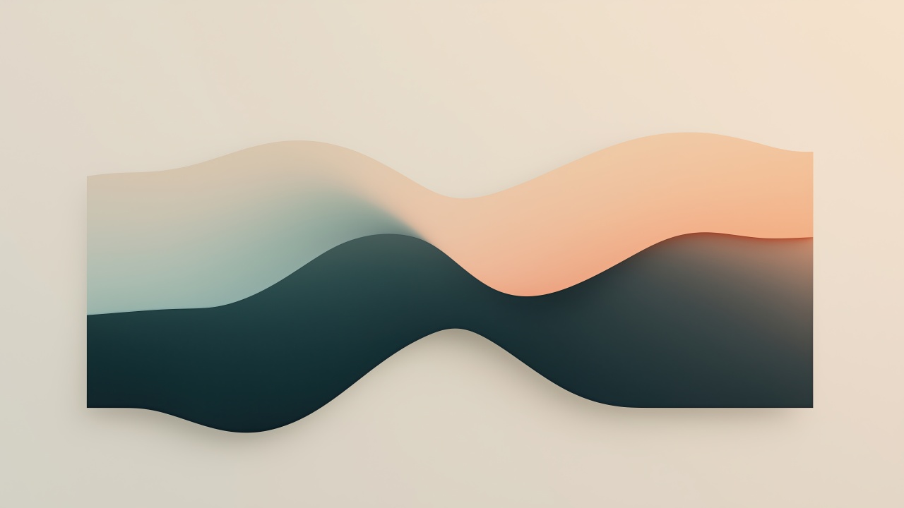 curved shapes wallpaper, fluid forms, dynamic movement, background for desktop wallpaper (horizontal)