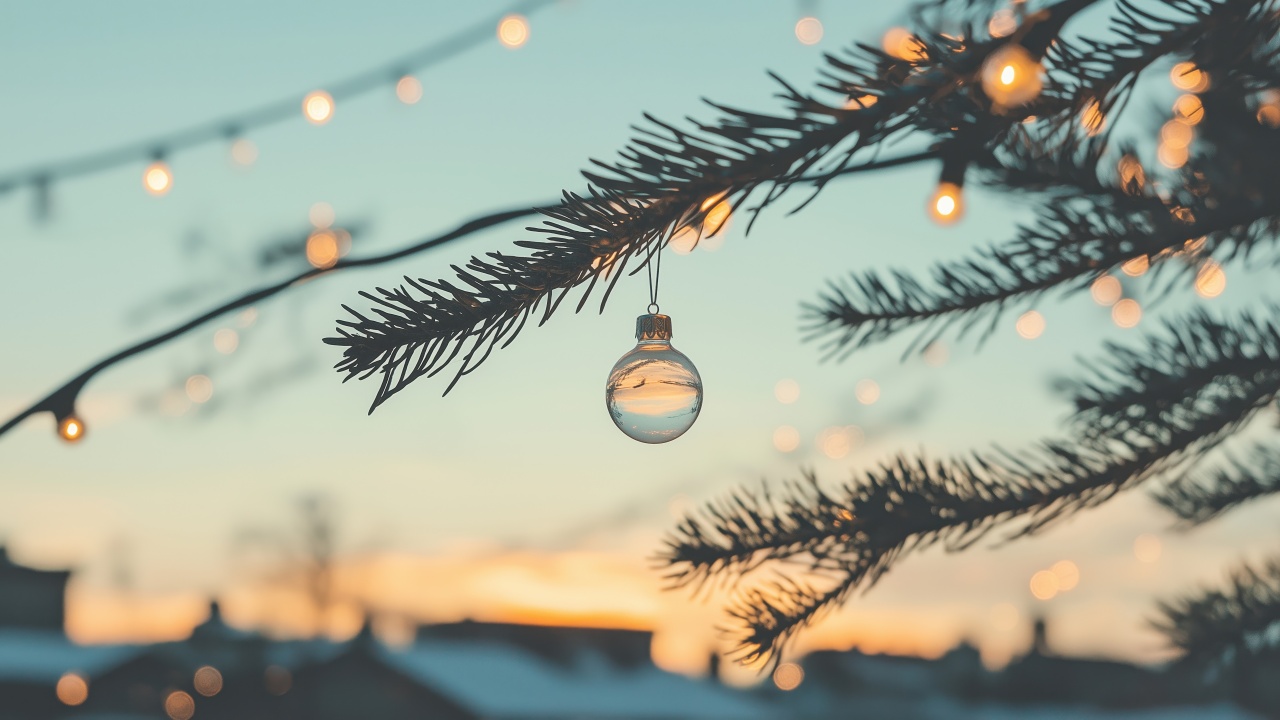 christmas wallpaper, minimal design, holiday decor, background for desktop wallpaper (horizontal)