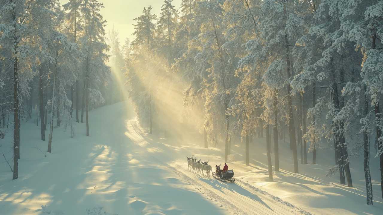 festive snow wallpaper, holiday festivities, holiday cheer, background for desktop wallpaper (horizontal)