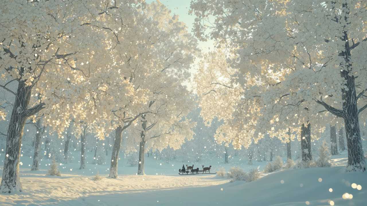 christmas magic wallpaper, holiday cheer, winter nights, background for desktop wallpaper (horizontal)