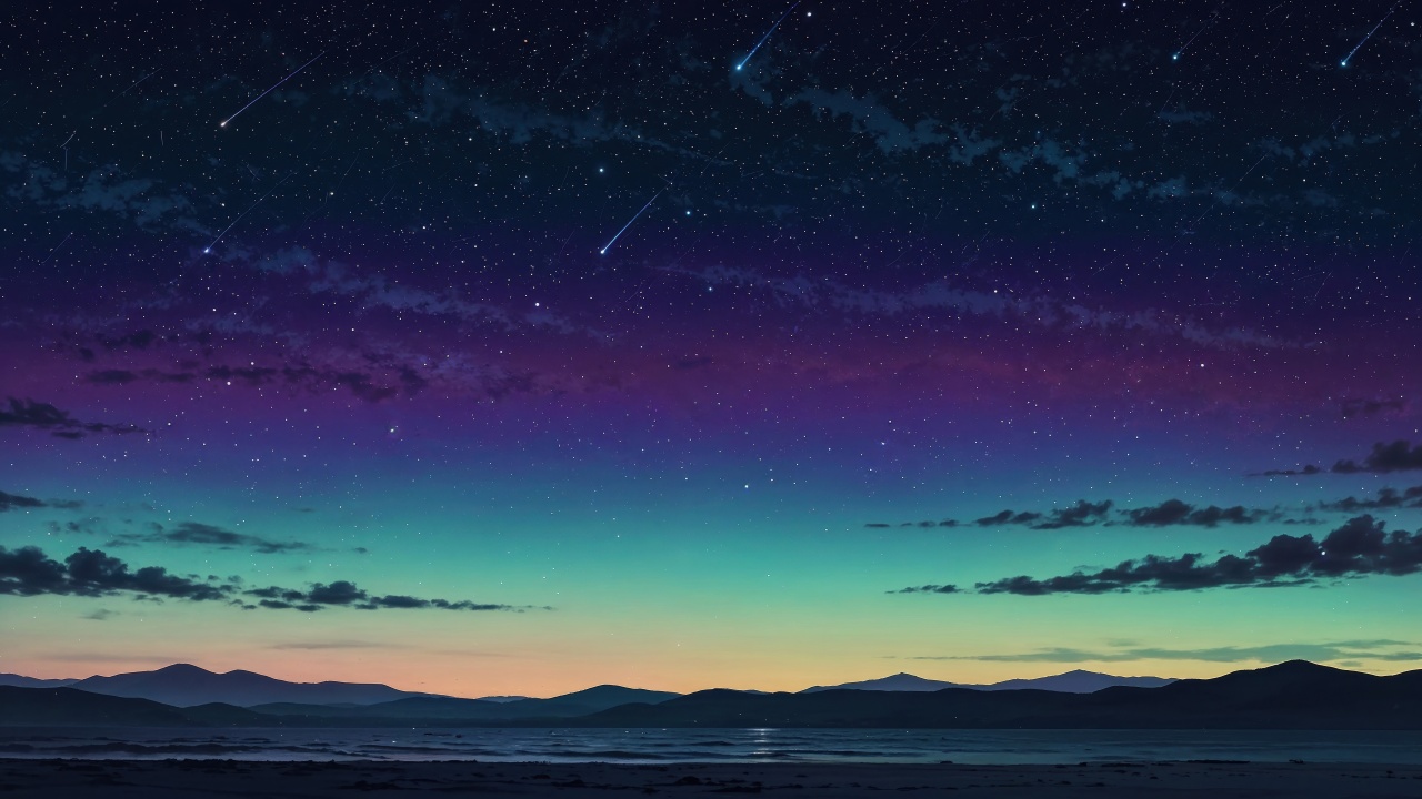 stars background wallpaper, colorful twilight, twilight colors, background for desktop wallpaper (horizontal)