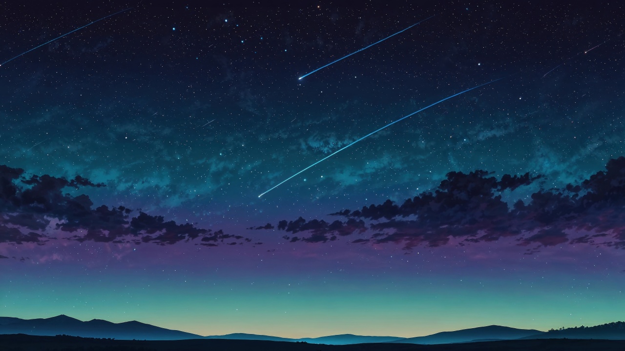 stars background wallpaper, shooting stars, stargazing, background for desktop wallpaper (horizontal)