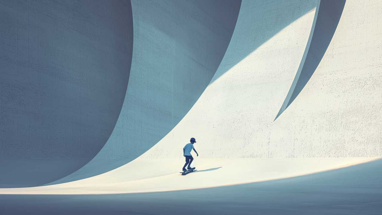 abstract design wallpaper, ramp, urban culture, background for desktop wallpaper (horizontal)