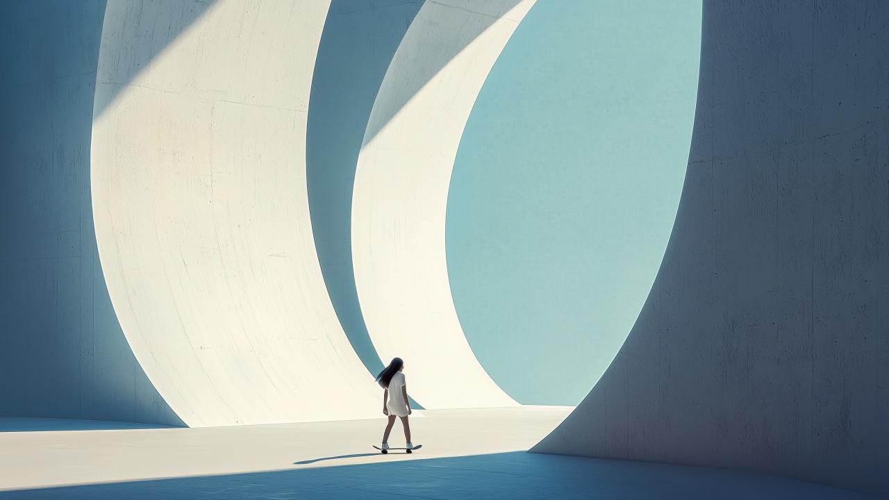 abstract design wallpaper, ramp, dynamic movement, background for desktop wallpaper (horizontal)