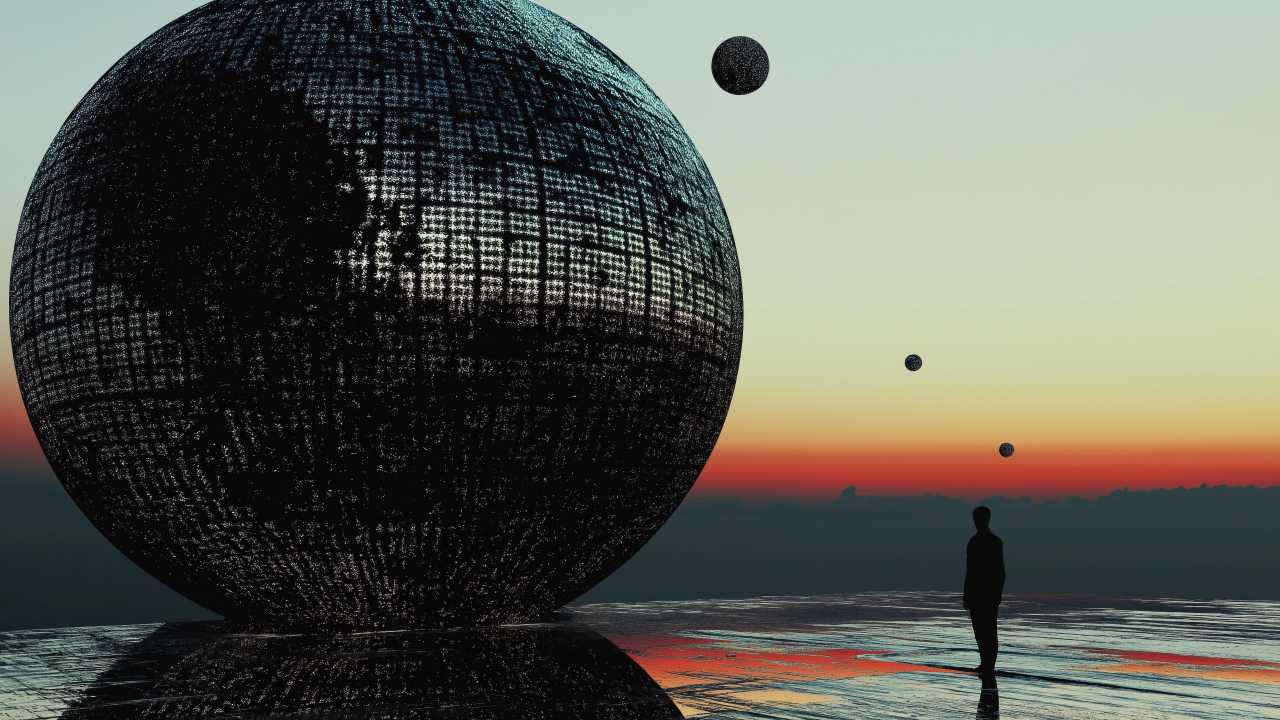 retro vibe wallpaper, abstract art, vintage style, background for desktop wallpaper (horizontal)