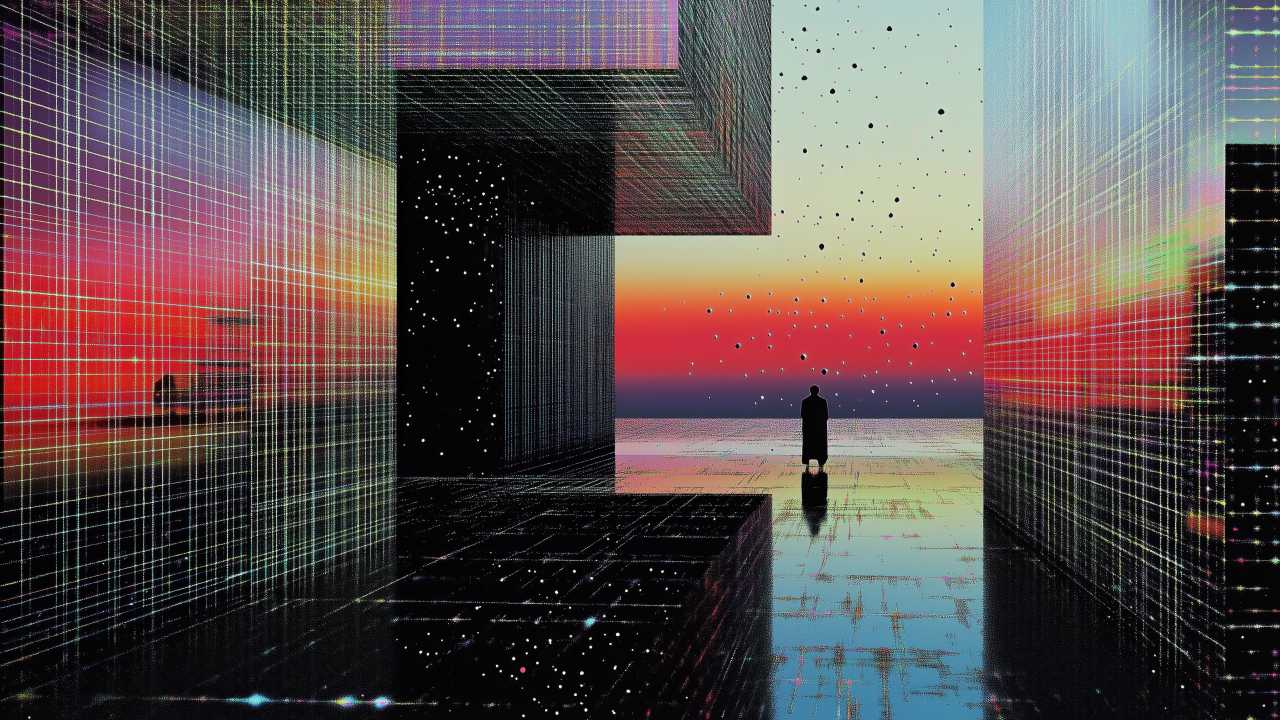 spectrum colors wallpaper, galaxy theme, dreamy aesthetics, background for desktop wallpaper (horizontal)