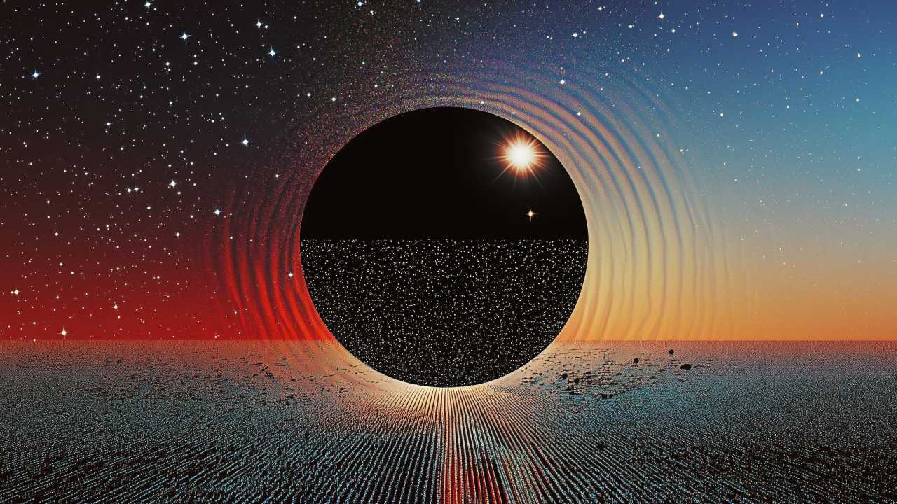 retrowave wallpaper, 80s aesthetic, geometric designs, background for desktop wallpaper (horizontal)