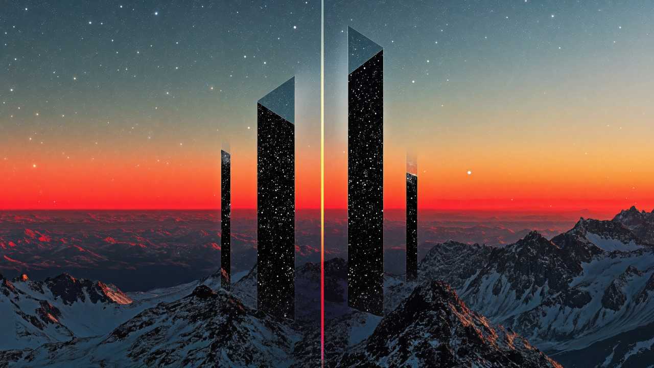 retrowave wallpaper, 80s aesthetic, vintage design, background for desktop wallpaper (horizontal)